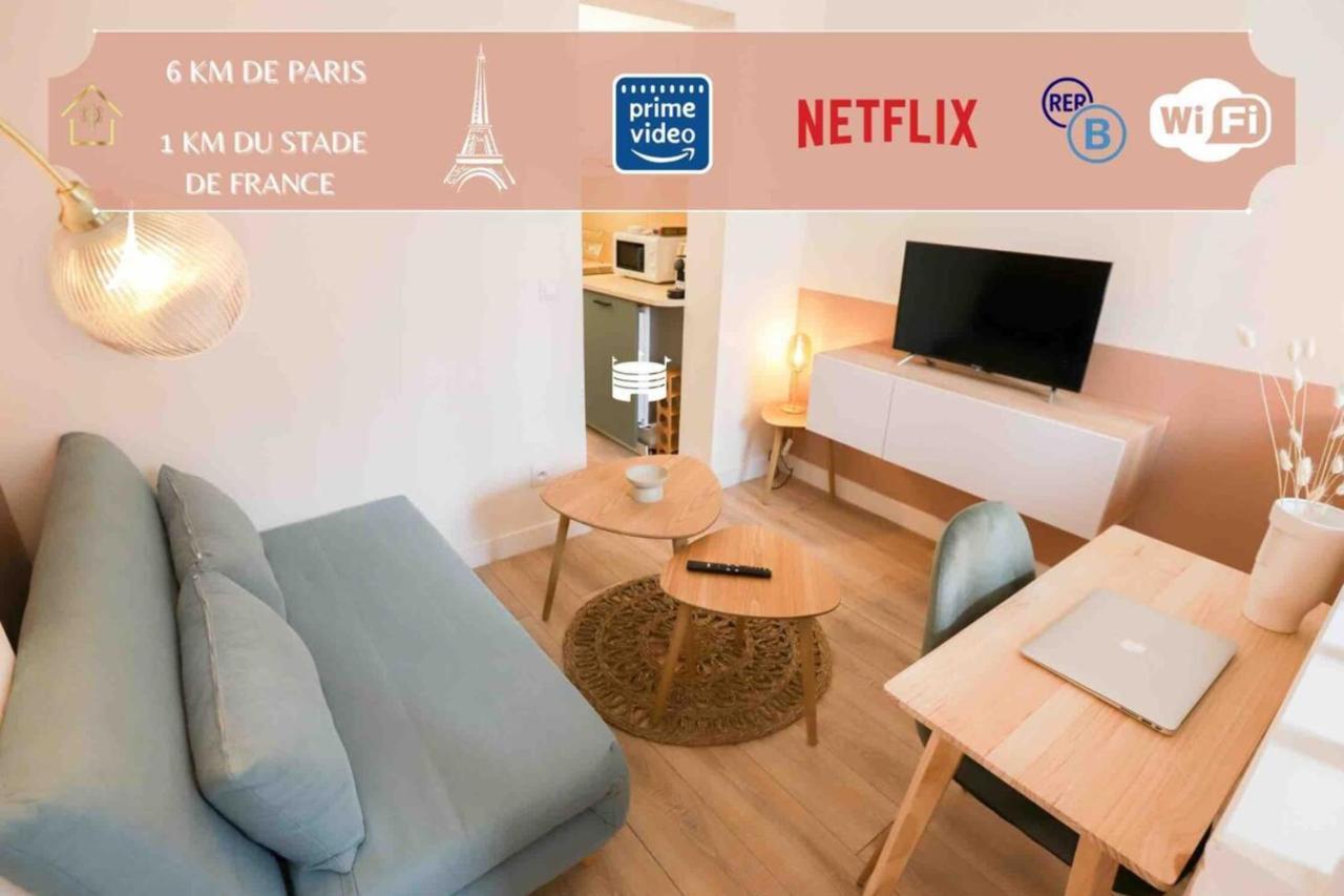 Appart' Pink Cosy 5min Rer Proche Paris * Aubervilliers